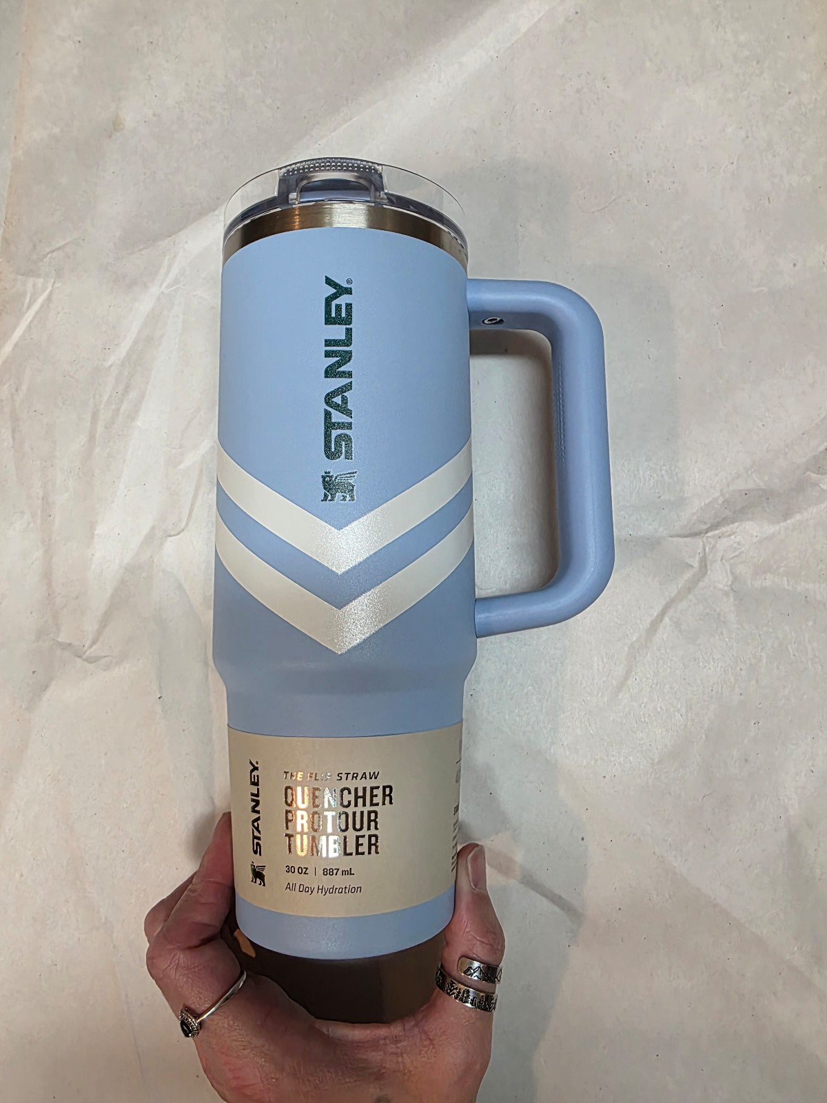 Stanley Protour Tumbler 30 Oz. - Cornflower Chevron | NWT