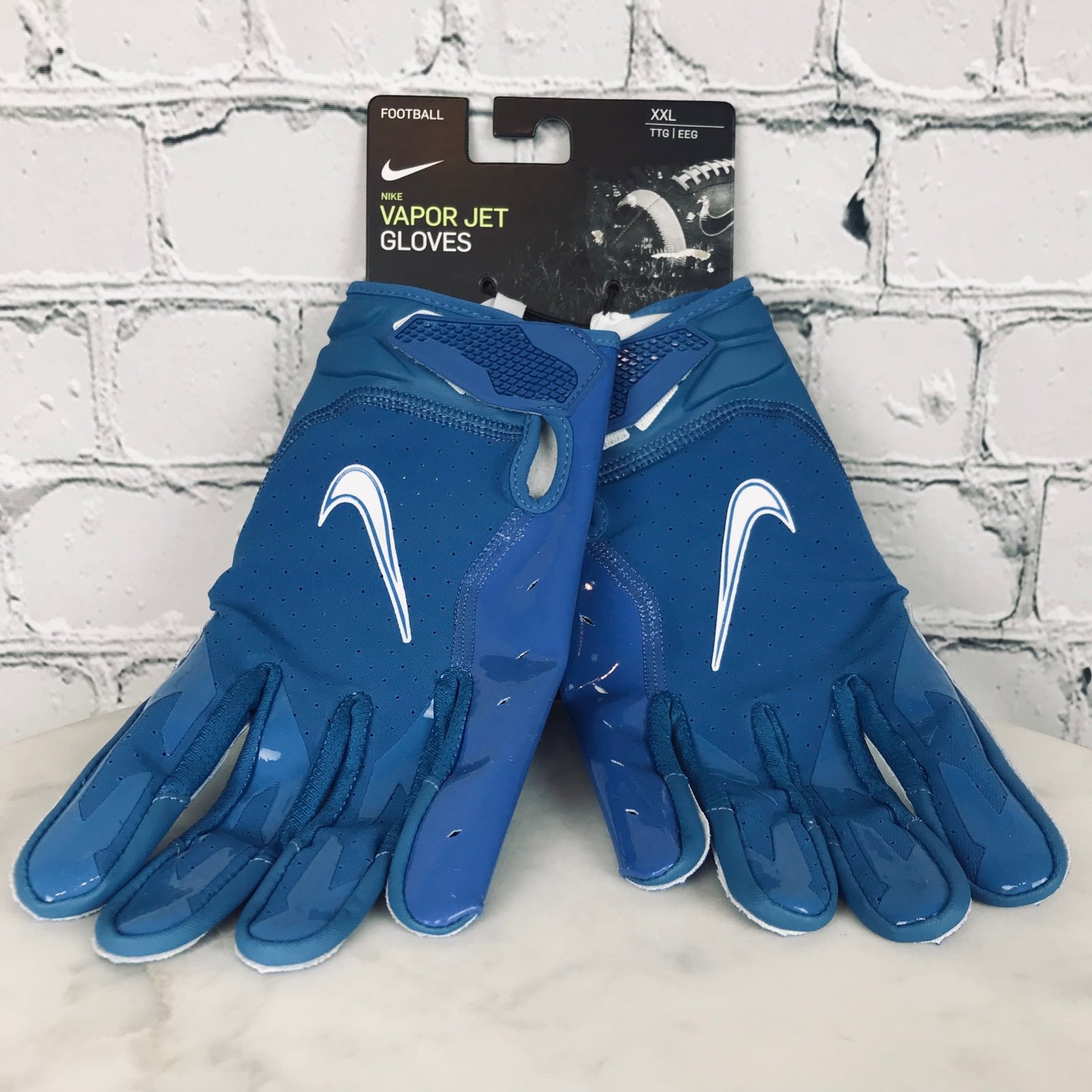 Nike Vapor Jet Football Gloves CZ4127 Men’s Size XXL - Light Blue