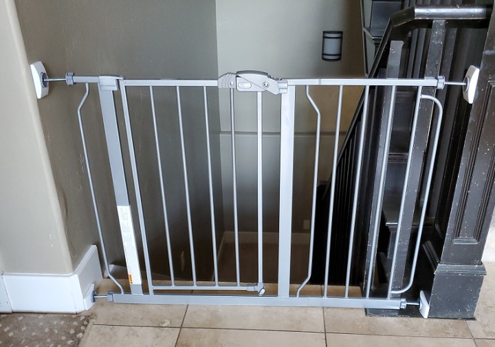 New Easy Step 49-Inch Extra Wide Baby Gate, Includes 4-Inch and 12-Inch