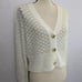Lightweight White knit cardigan sweater
