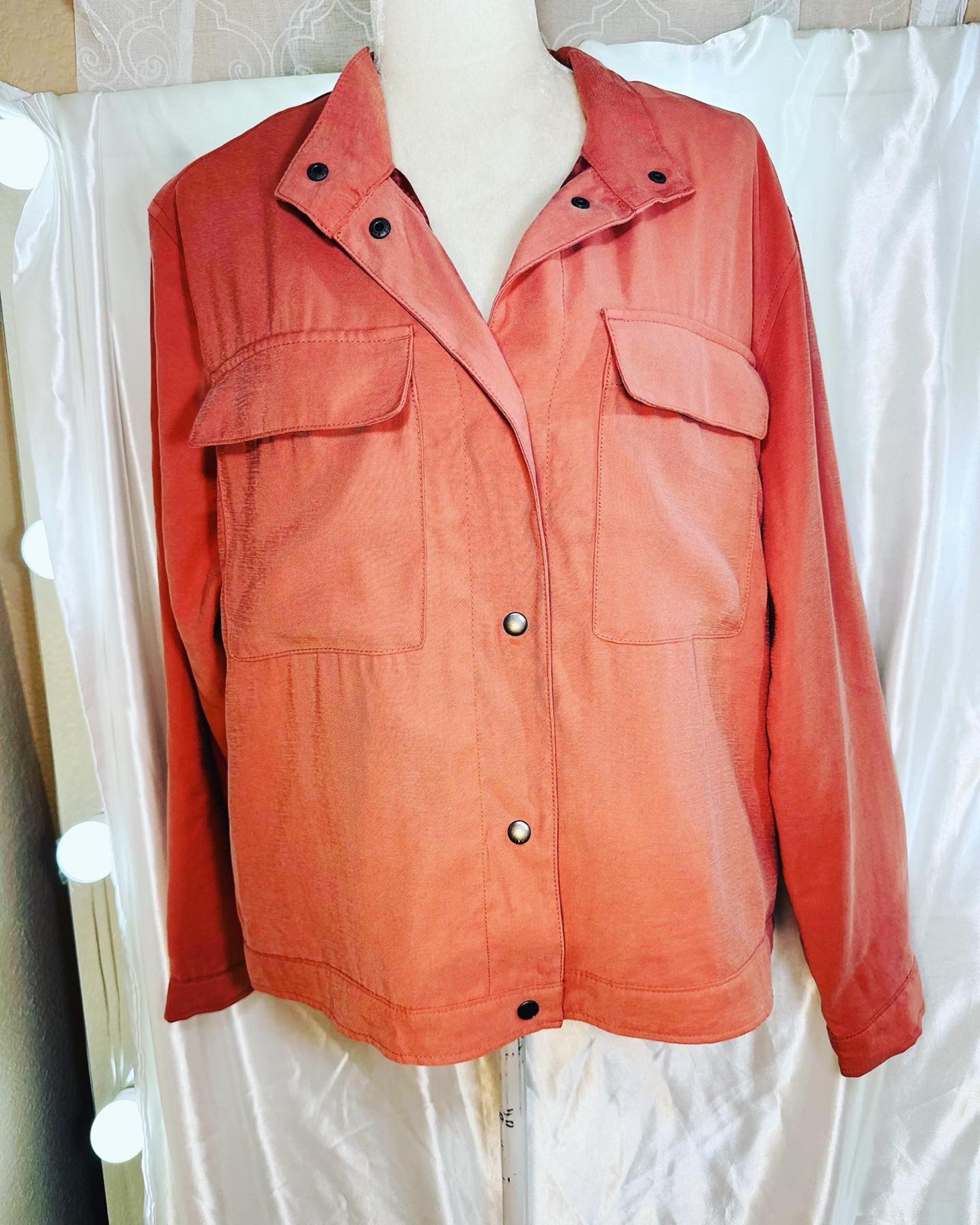 Old Navy Soft Military Utility Jacket Womens XL BLUSH PINK BARBIE CORE