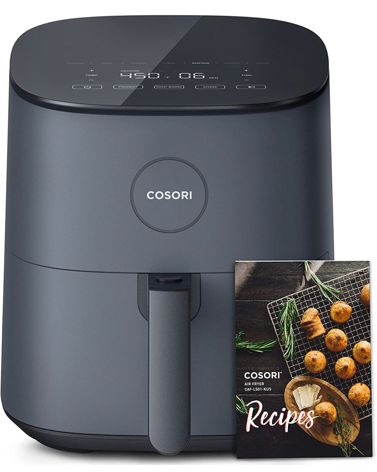 Air Fryer, 5 QT, 9-in-1 Airfryer Compact Oilless Small Oven, Dishwasher-Safe