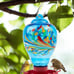 Colorful Glass Wild Bird Waterer 32 Oz Bird Water Feeder for Outdoors Garden Out