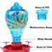 Colorful Glass Wild Bird Waterer 32 Oz Bird Water Feeder for Outdoors Garden Out