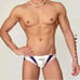 AQUX Competition Swim Briefs, White, LL
