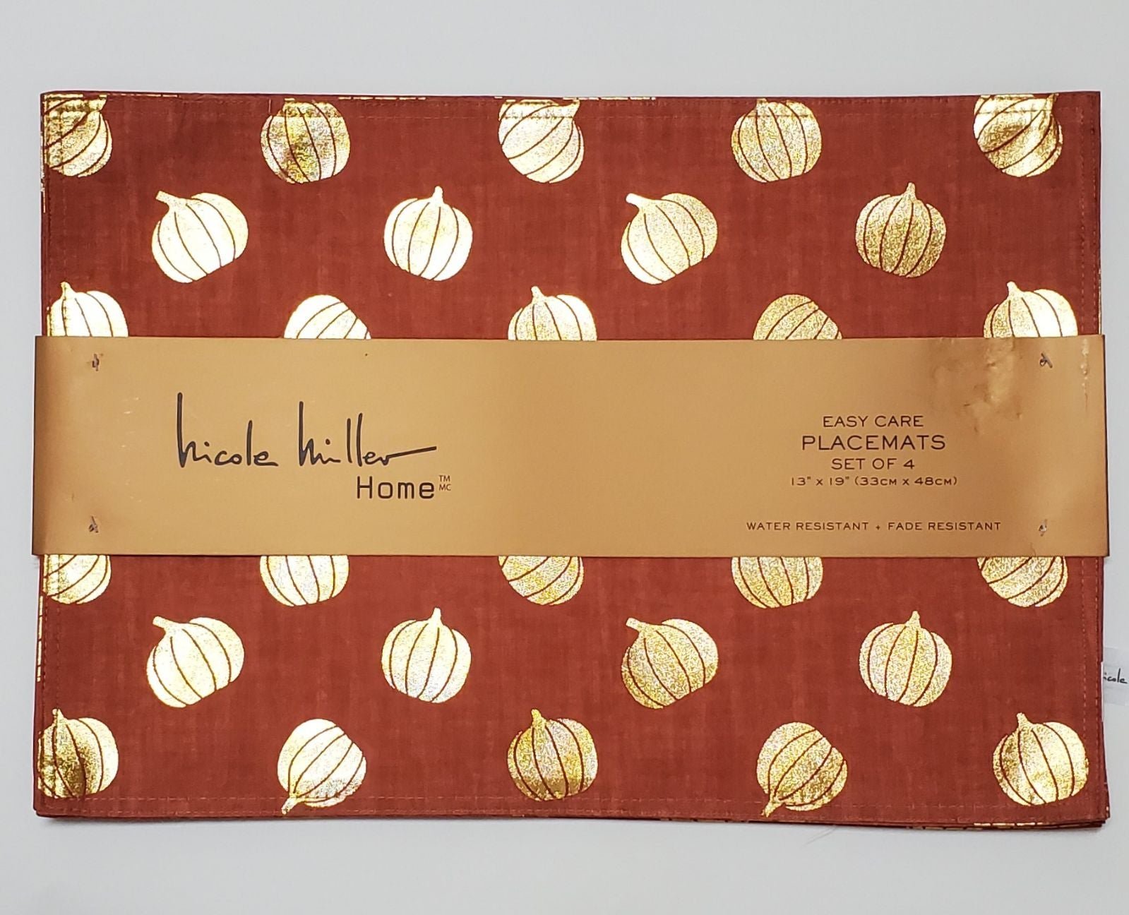 Nicole Miller Thanksgiving Placemats Set