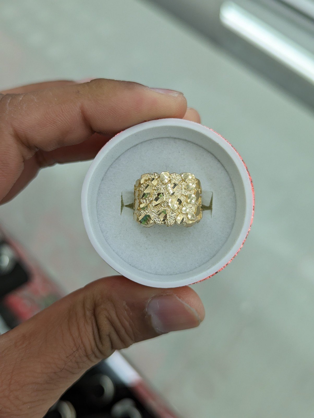 10kt Real Gold Nugget Ring for Men