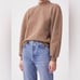 Agolde Tarron Mock Neck Sweatshirt Toffee Heather