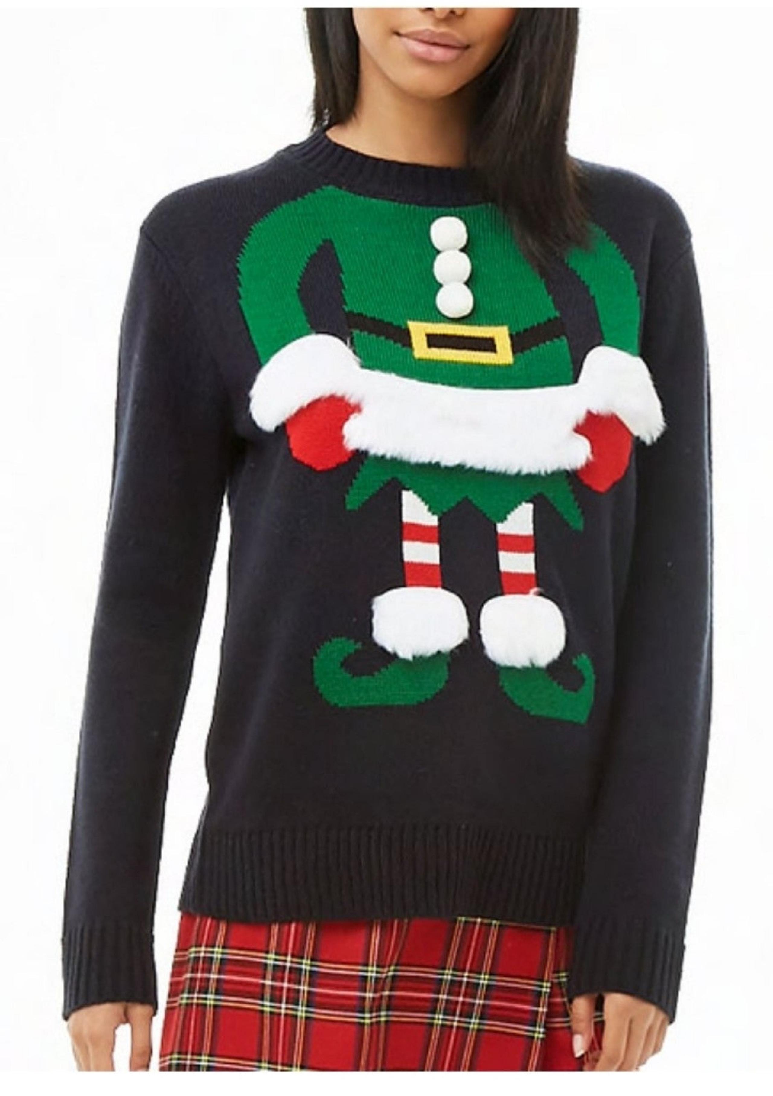 *Size S* Forever 21 Elf Ugly Sweater Black - Brand New with tags!