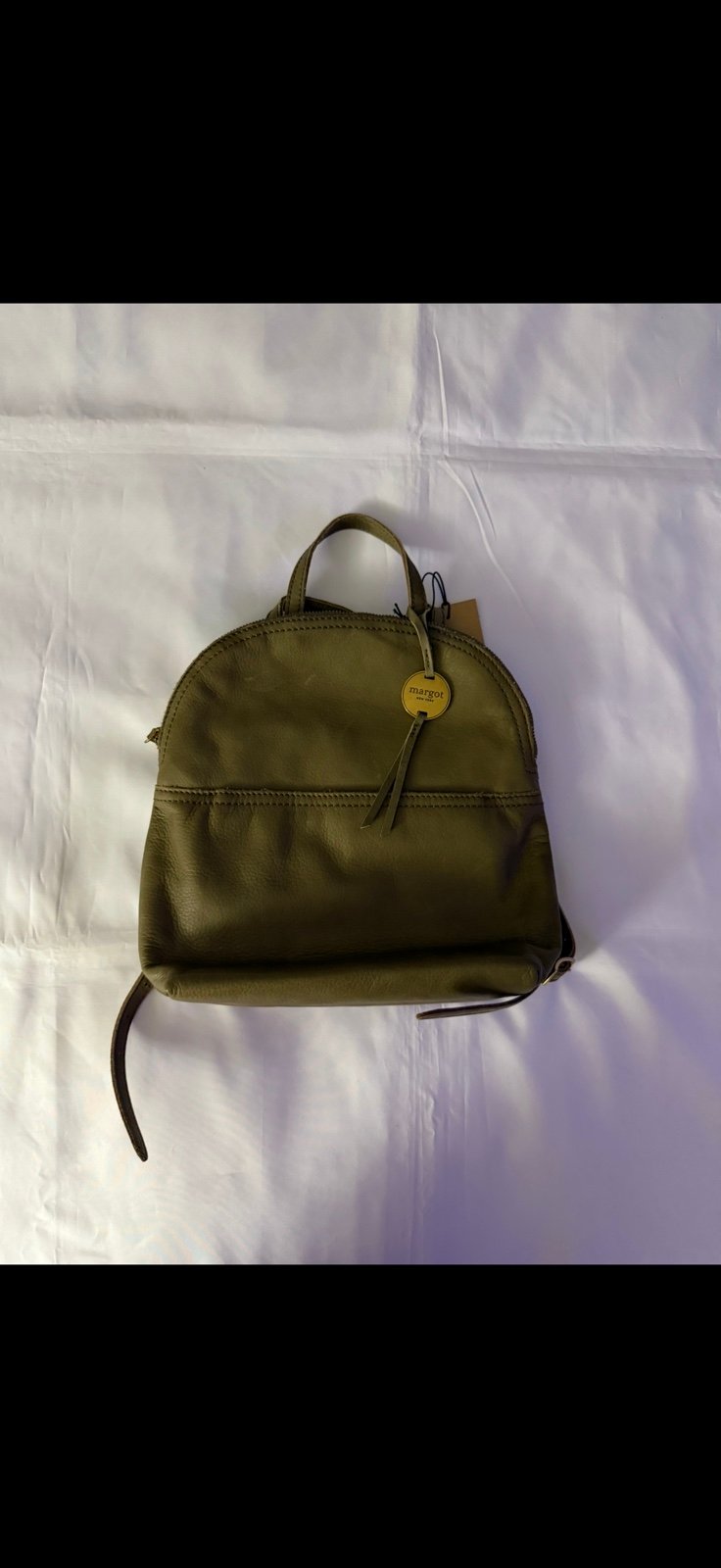 NWT Margot Camille Olive Green Backpack - Genuine Leather