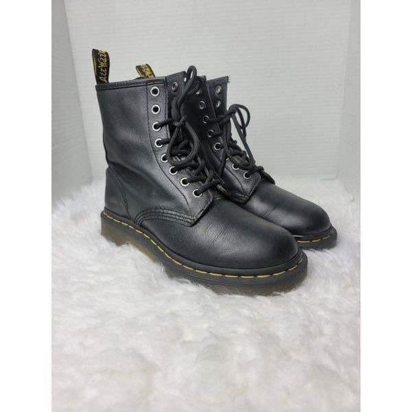 Dr. Martens 1821 Womens Airwair Boots Size 6.5 Black Wintercrip Hole Eyelet