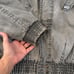 Vintage 90’s Gray Denim Bomber Jacket Lined Mens Small
