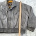 Vintage 90’s Gray Denim Bomber Jacket Lined Mens Small