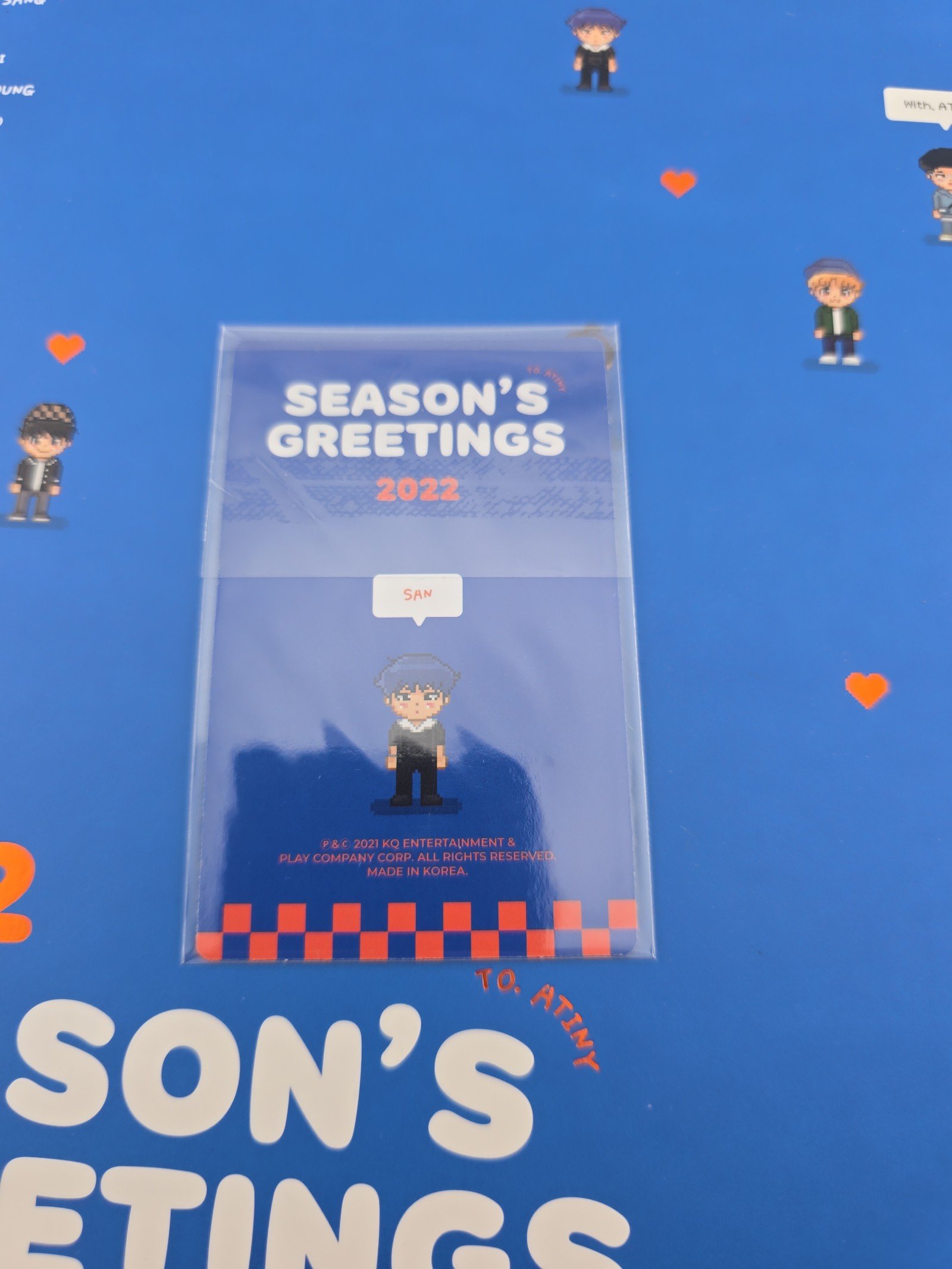 【絶品】 2022 OF GREETINGS SEASON'S OFFICIAL ATEEZ WITH PHOTOCARD SAN アイドル
