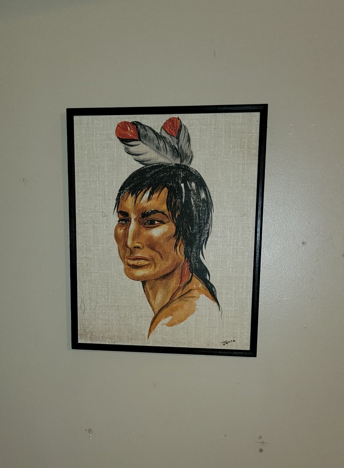 OIL PAINTING ON CANVAS OF YELLOW HAWK BY JEMNA SWINDELL 17X21