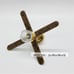 1/12 Dollhouse Miniature Battery Ceiling Fan Light With One Flower And 4 Blades