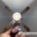 1/12 Dollhouse Miniature Battery Ceiling Fan Light With One Flower And 4 Blades