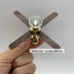 1/12 Dollhouse Miniature Battery Ceiling Fan Light With One Flower And 4 Blades