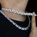 14K Gold Finish Simulated Diamond Moissanite Infinity Cuban Link Chain (16 -20 )