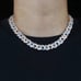 14K Gold Finish Simulated Diamond Moissanite Infinity Cuban Link Chain (16 -20 )