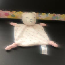 Chick Pea lovey pink white lovey blanket
