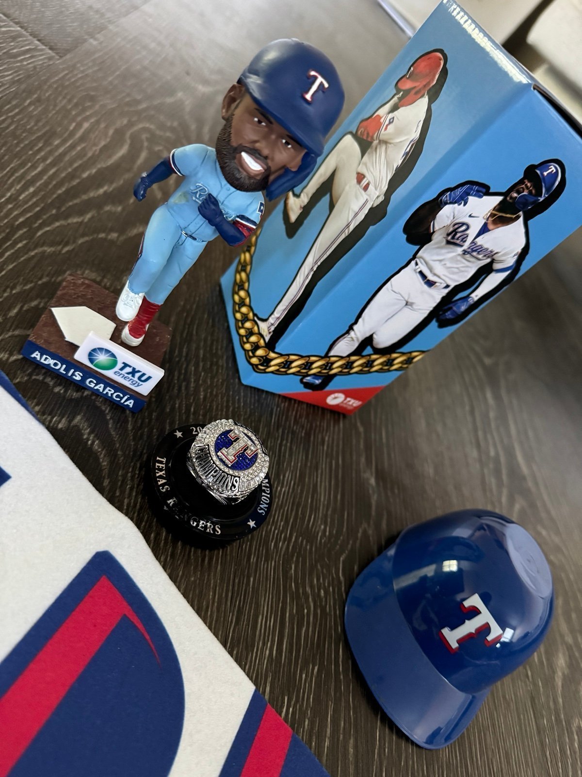 Adolis García bobblehead w/ WORLD SERIES RING