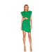 Ronny Kobo Kyle Asymmetric Cutout Ruched Green Sleeveless Mini Dress NEW XS