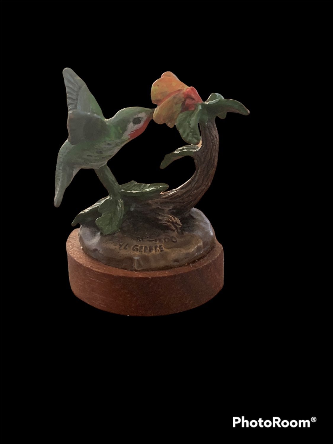 1991 Mini Bronze Hummingbird by Paul Geffre