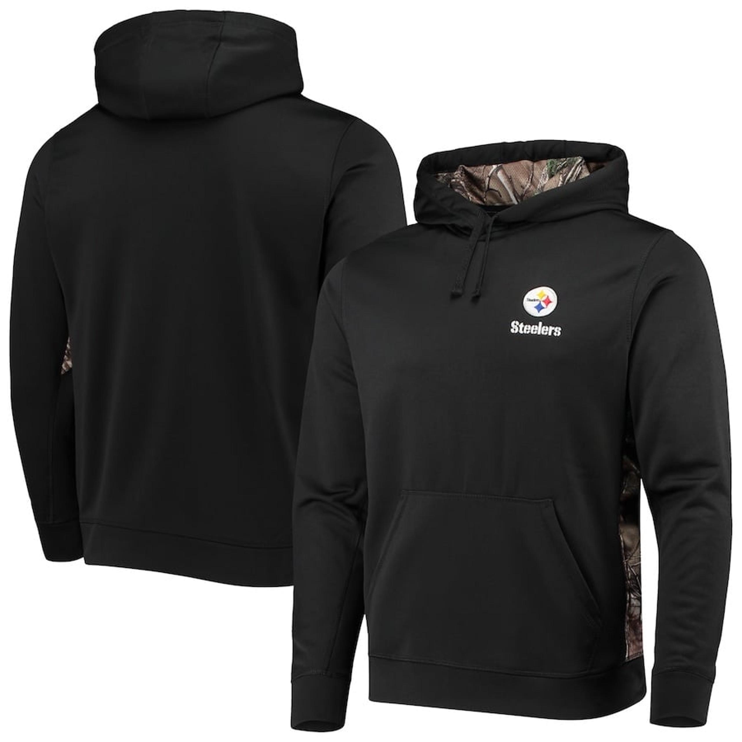 Pittsburgh Steelers Dunbrooke Logo Ranger Pullover Hoodie - Black/Realtree camo