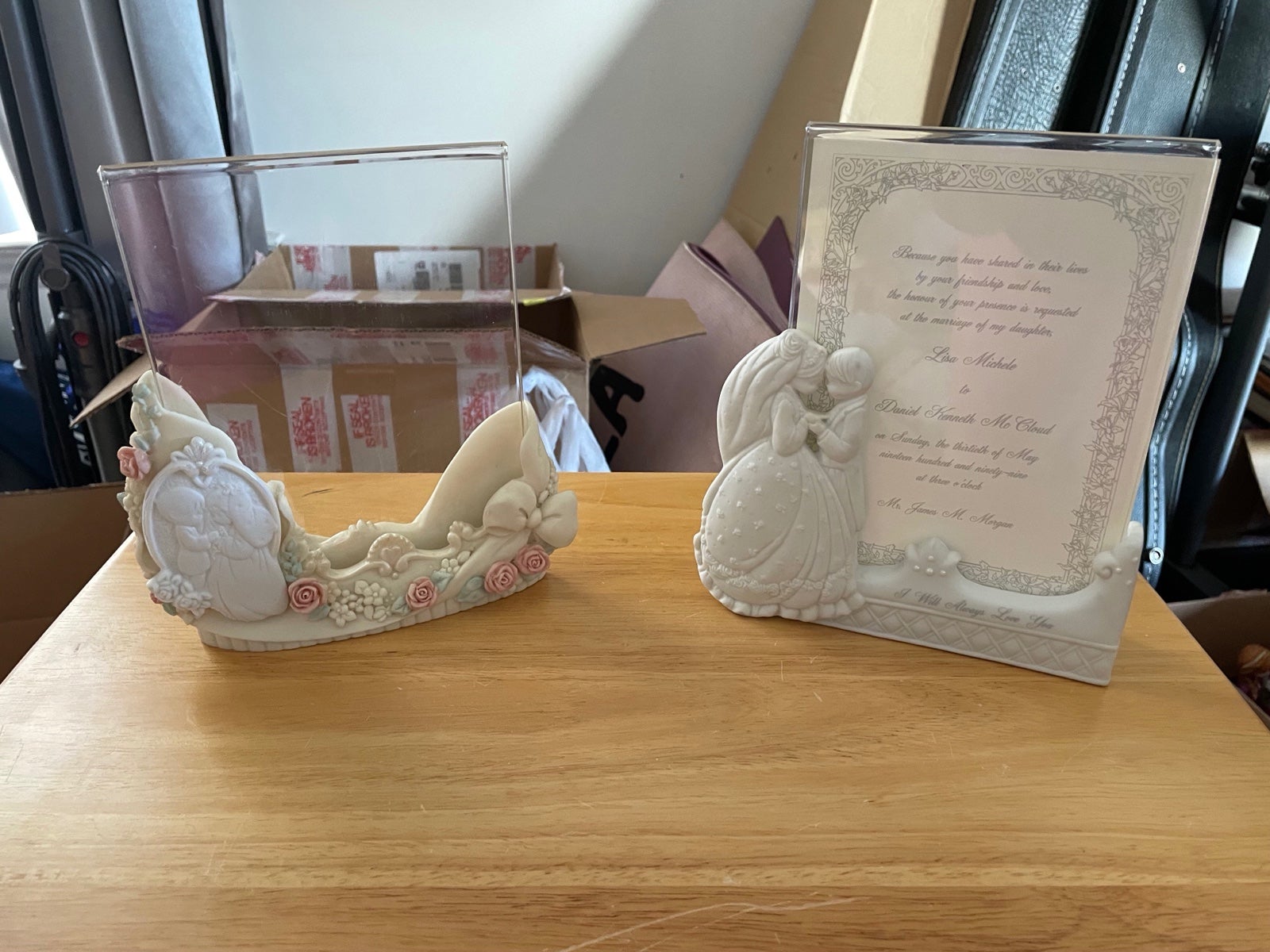 Adorable Vintage Precious Moments Wedding Announcement Frames
