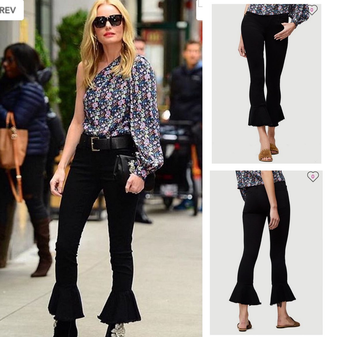Frame Le Skinny Flounce Raw Edge Jeans