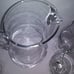 HandBlown Style Clear Glass Pitcher & Wine Glasses/ Goblets Set