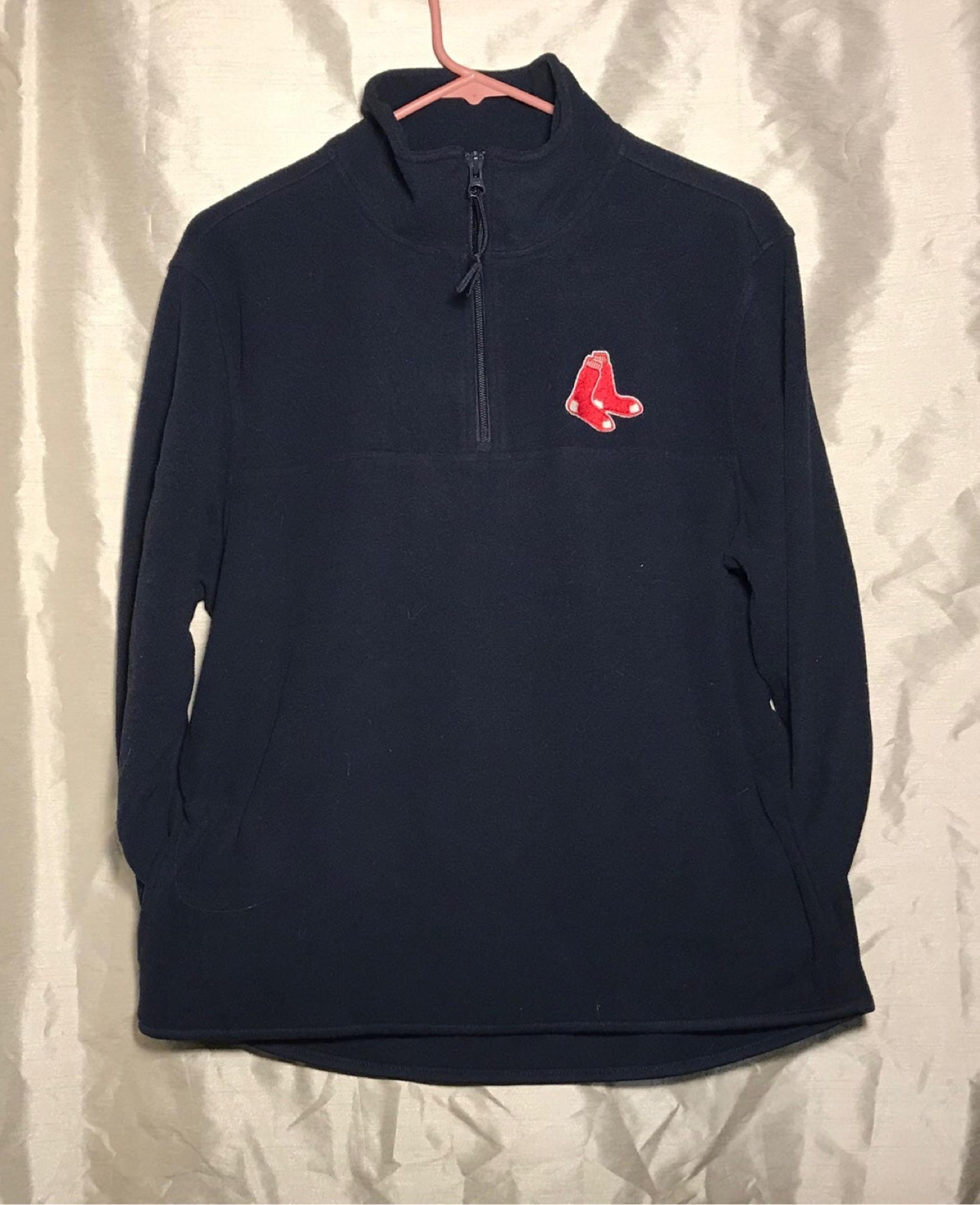 Kids-XL-Red Sox-1/4 Zip-Fleece
