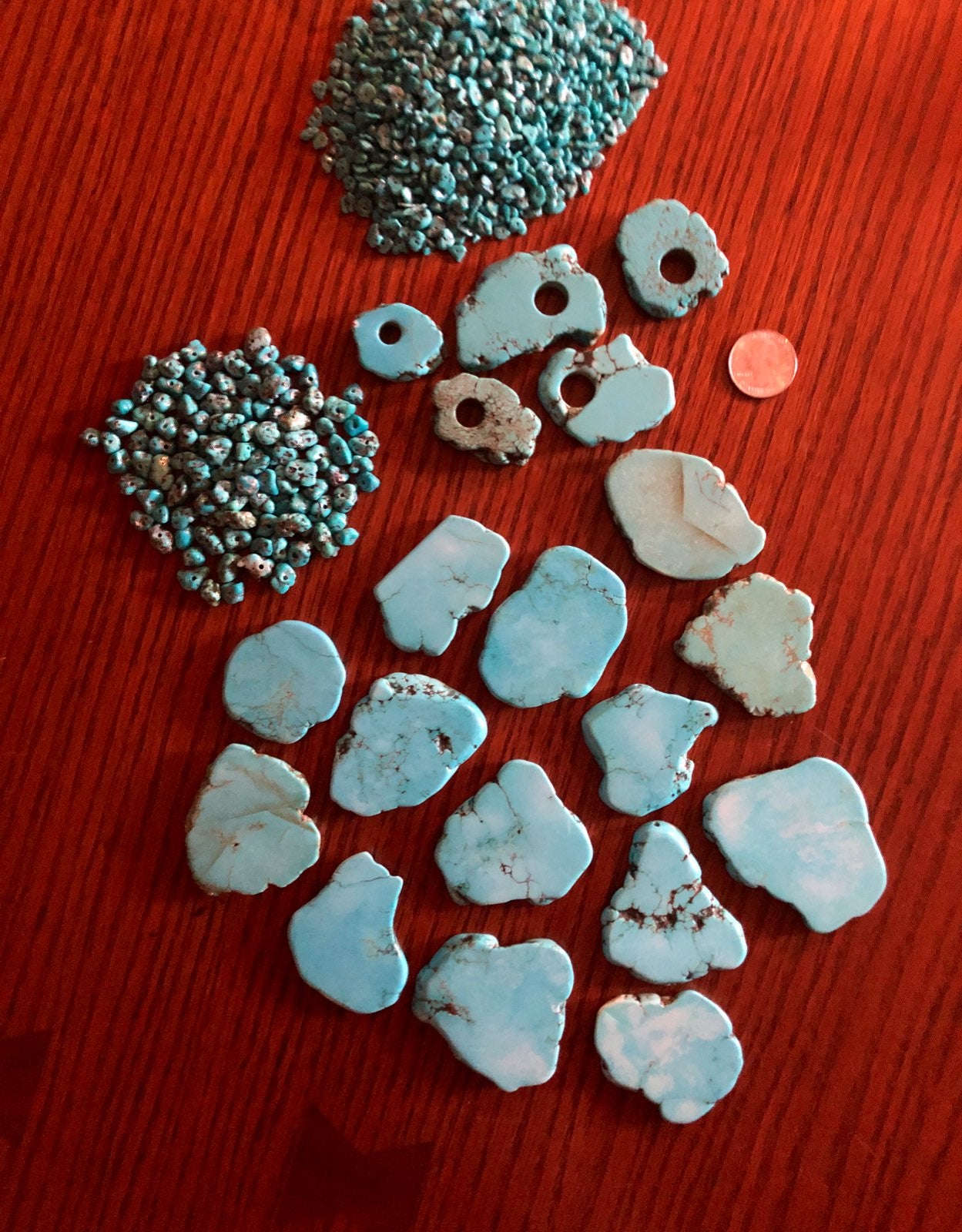 Turquoise nugget/slab beads