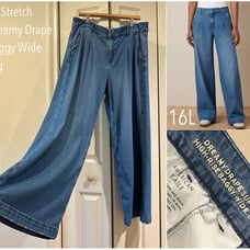 AE Dreamy Drape Stretch Super High Rise Baggy Wide Leg Trouser Jeans 16L