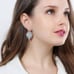 Beautiful White Crystal Cluster Earrings, Crystal Cluster Statement Earrings