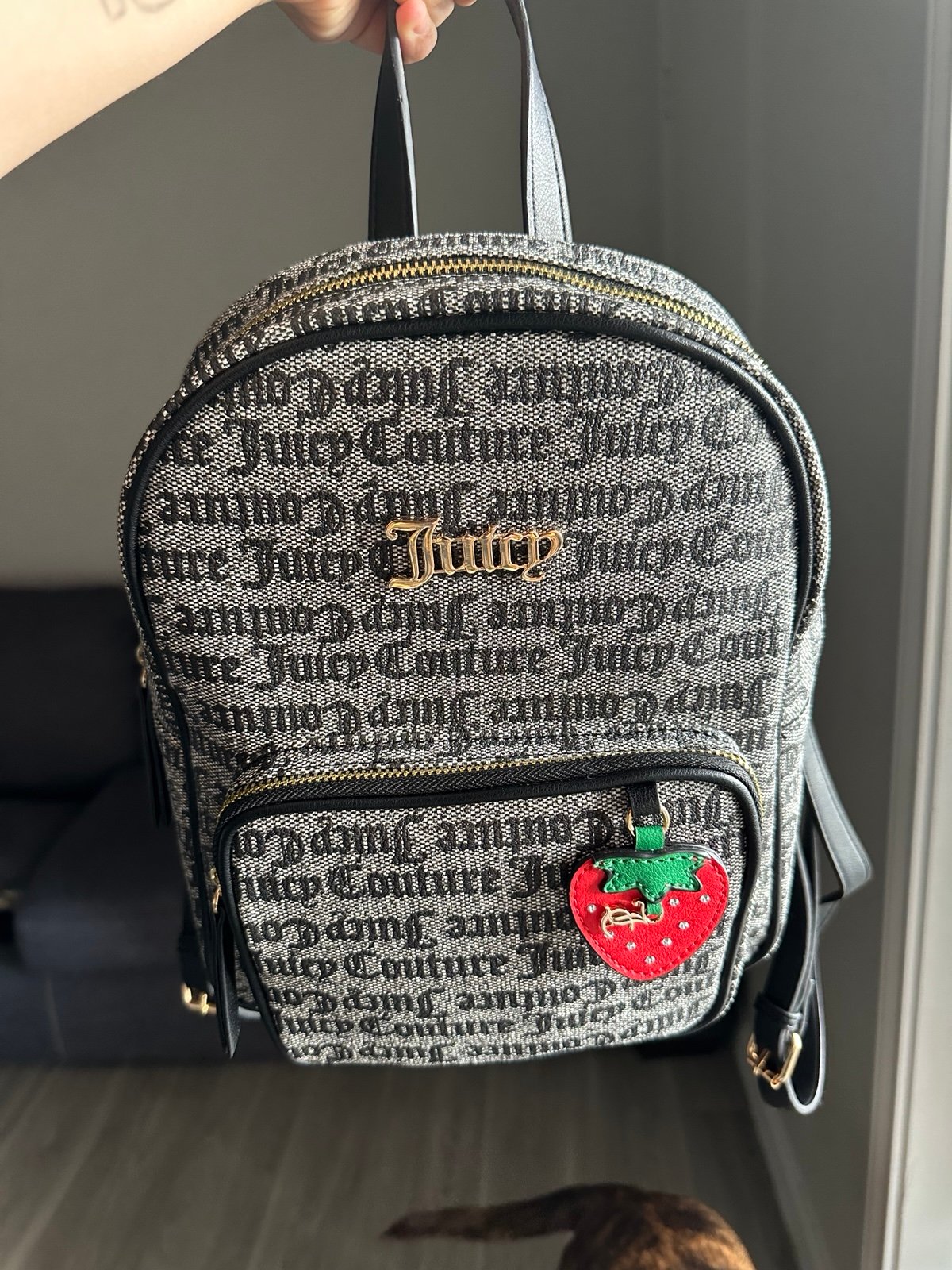 Juicy Couture Backpack with Strawberry charm