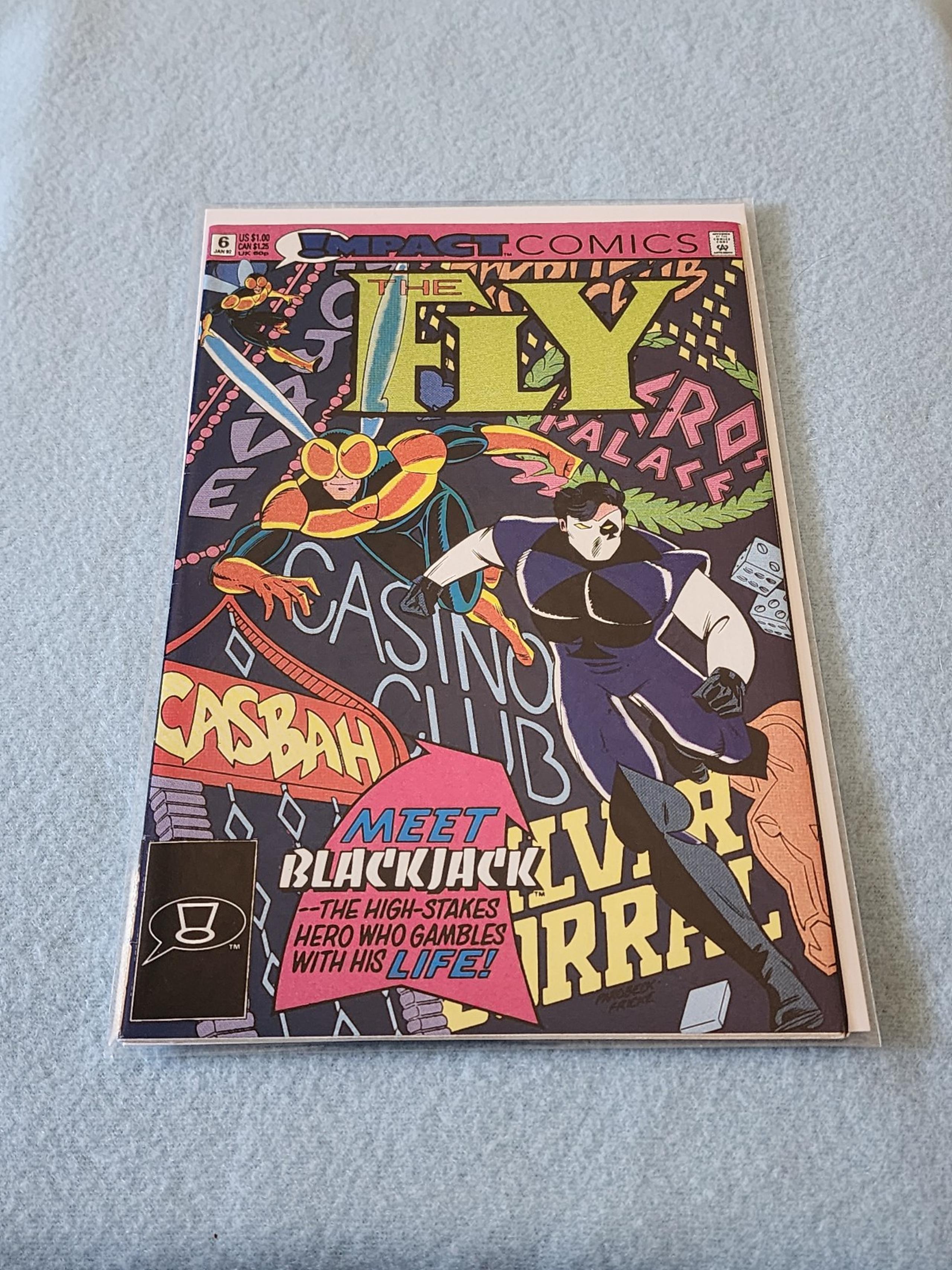 Impact Comics The Fly # 6 January 1992 Very Good Condition in Bag  & Backboard