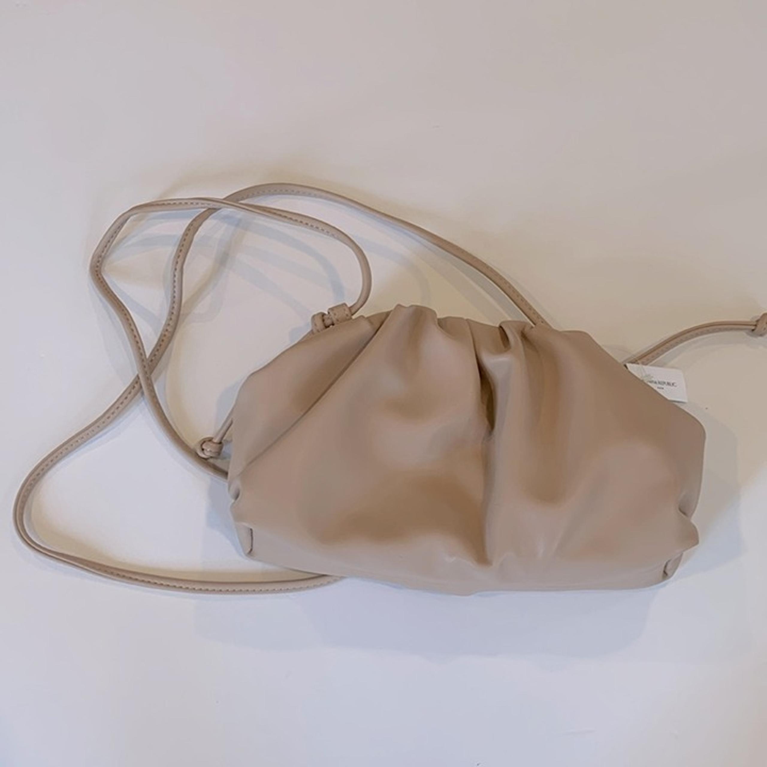 Banana Republic Beige-Pink Faux Leather Crossbody Bag Purse