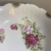 VTG Porcelain bowl red/pink roses 9” Shabby Chic Rare Gold Gilding