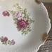 VTG Porcelain bowl red/pink roses 9” Shabby Chic Rare Gold Gilding