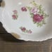VTG Porcelain bowl red/pink roses 9” Shabby Chic Rare Gold Gilding