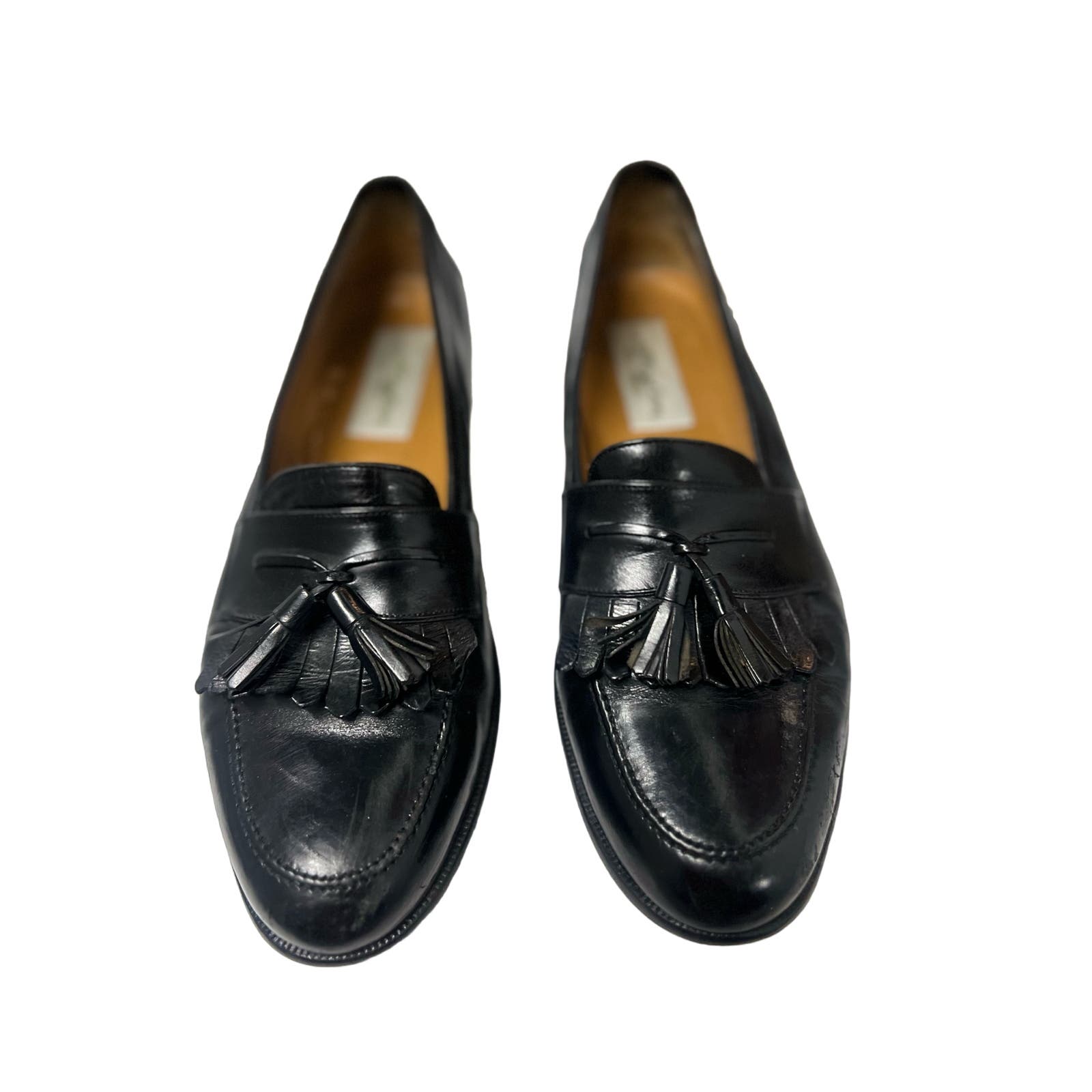 Mezlan Men’s Leather Black Luxury Loafers/Slips On Santander Shoes Size 8.5