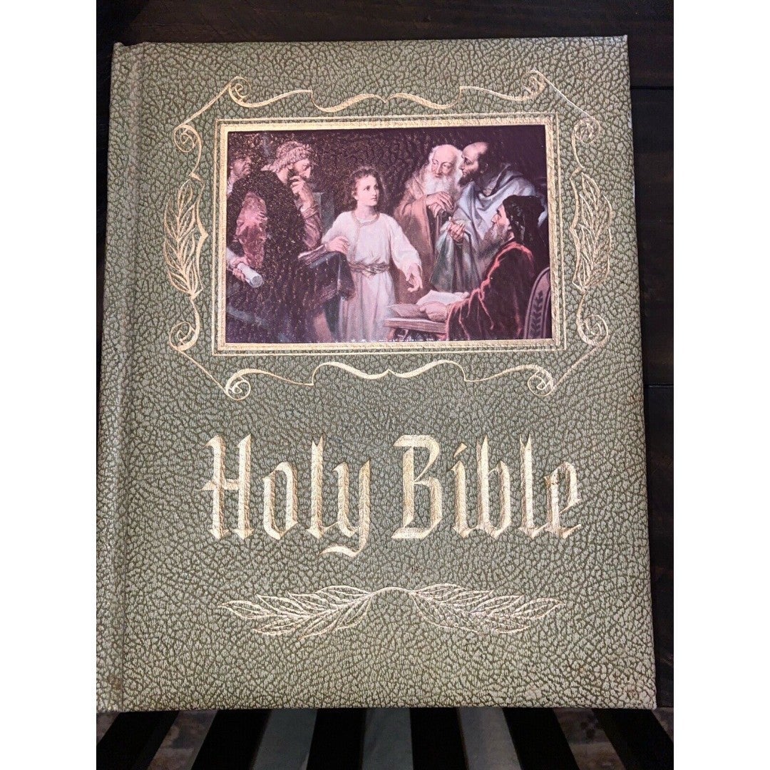 Large Holy Bible MASTER REFERENCE EDITION Family Heirloom KJV Red Letter Edition