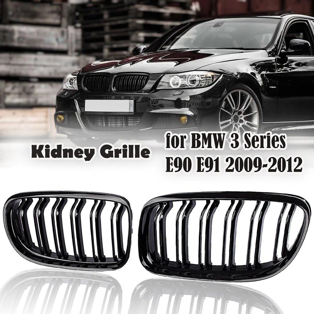 2009-2012 For BMW 3 Series E90 Front Grille PG Style Gloss Black Brand New