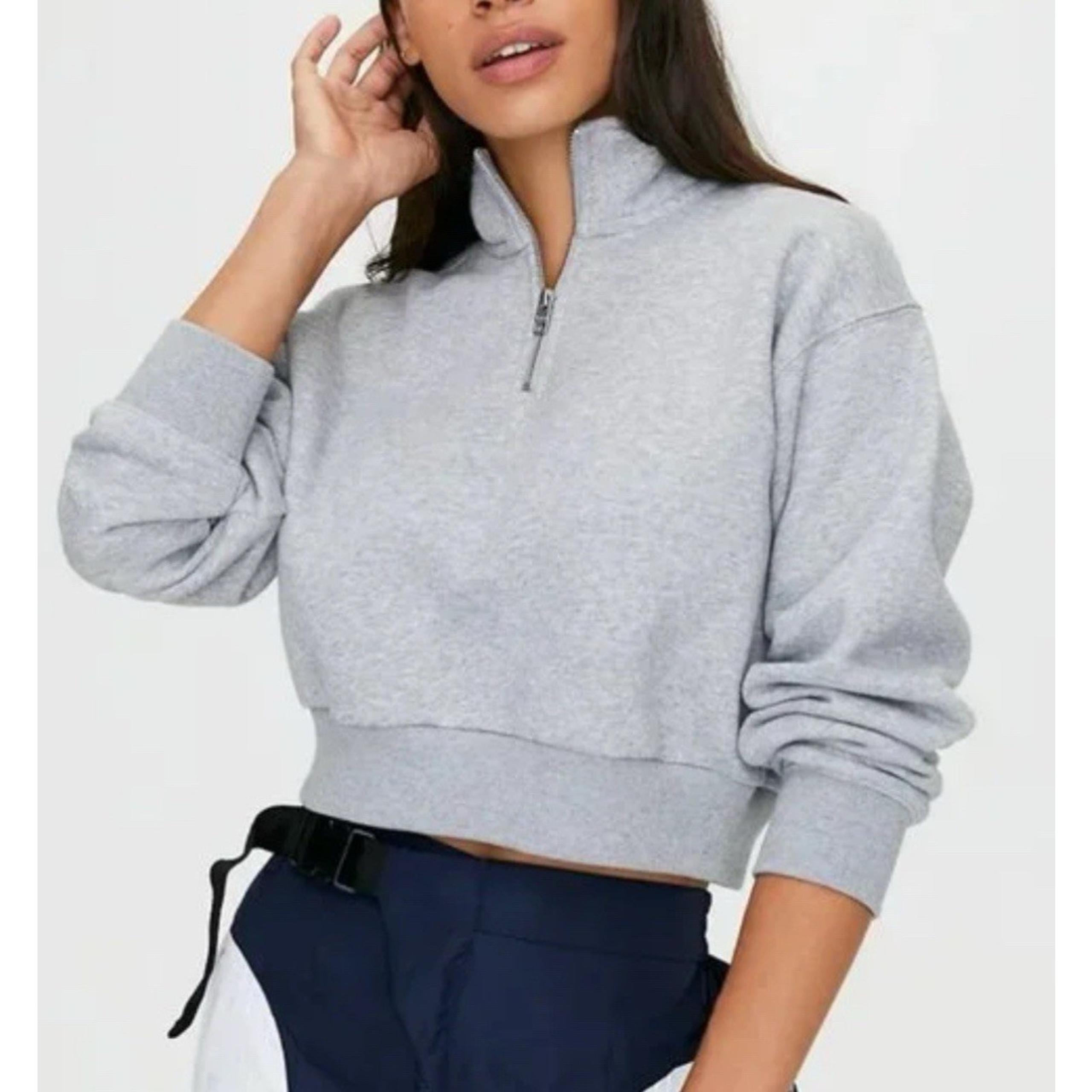 Aritzia Womens Sweatfleece 1/4 Zip Sweatshirt Size Small - TNA