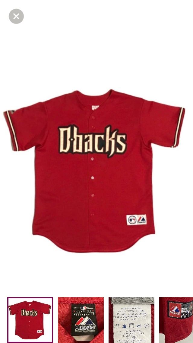 Vintage Arizona Diamondbacks Red Majestic MLB Baseball Jersey (XL)