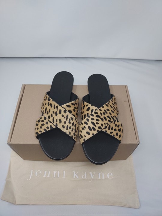 JENNI KAYNE Pony Hair Crossover Slide Sandal