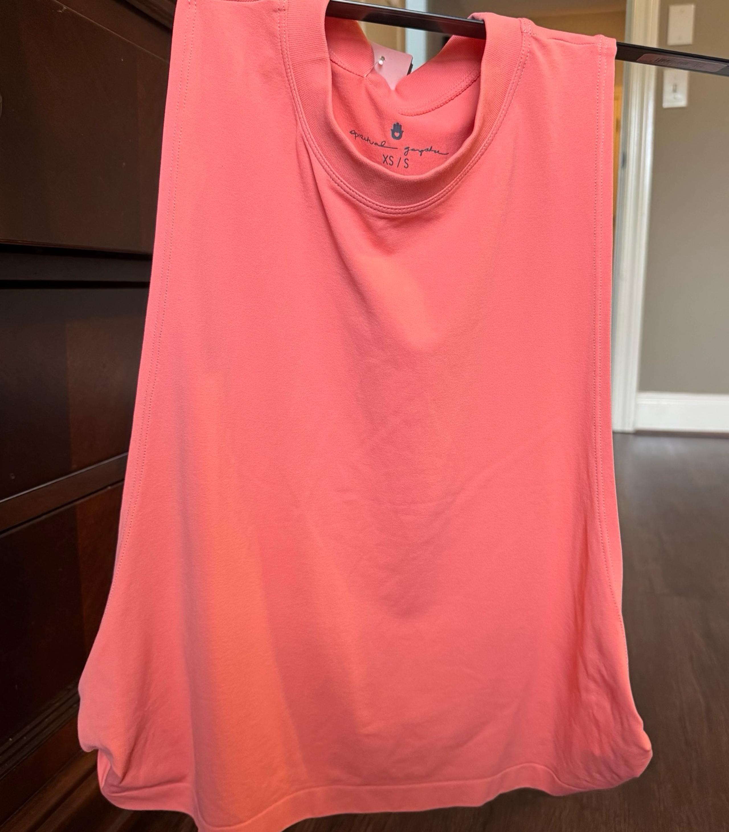 SPIRITUAL GANGSTER Open Sides Twist Coral Tank Top Muscle Shirt XS/S Athleisure