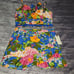 BOG Collective Lottie & Holly Floral Print Cropped Tank Top Skort Set Large
